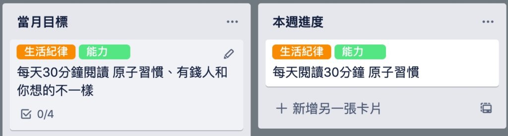 將第一個當月目標拆分成當週進度