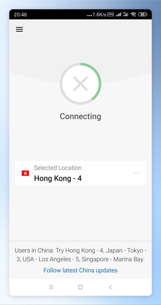 連接中畫面