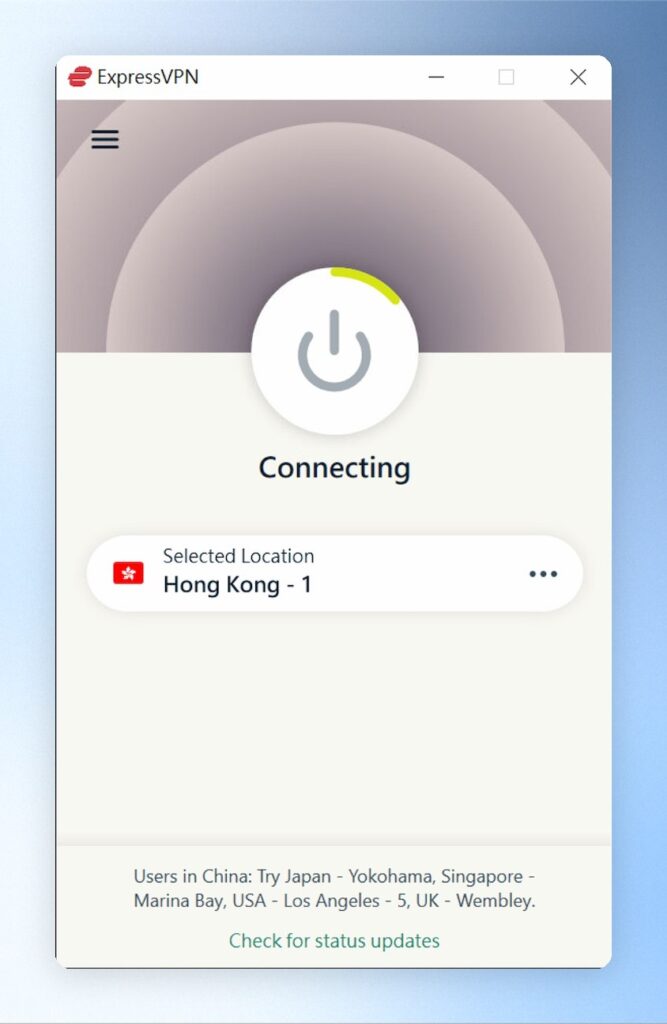 連接中畫面