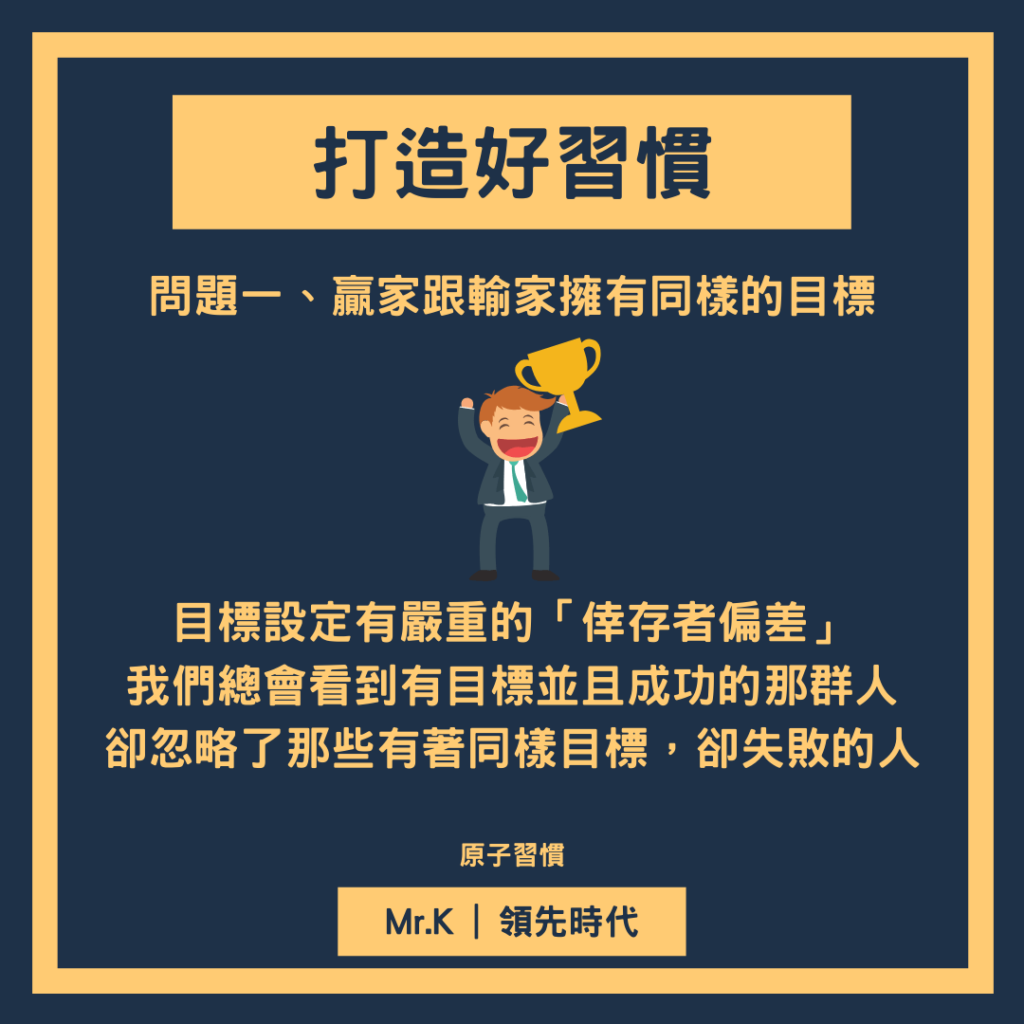 習慣養成-好習慣養成比設定目標更重要#1-贏家跟輸家擁有同樣目標