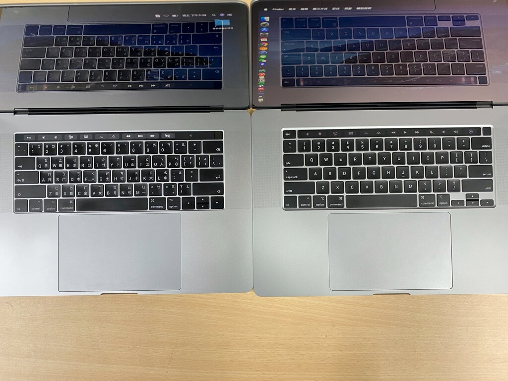 MacBook Pro 2019 16吋 剪刀式鍵盤 vs. 2017 15吋 蝶式鍵盤