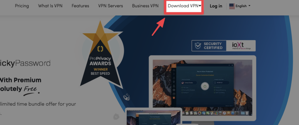 進入到官方網站，點擊【 Download VPN 】