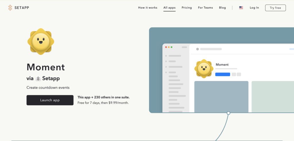 setapp Moment 截止日管理、進度紀錄