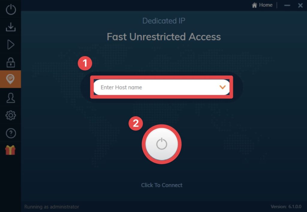 輸入 Host 名稱，再點擊中間的開關圈圈，就可以完成啦！