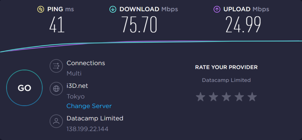 Surfshark VPN 日本網路速度實測