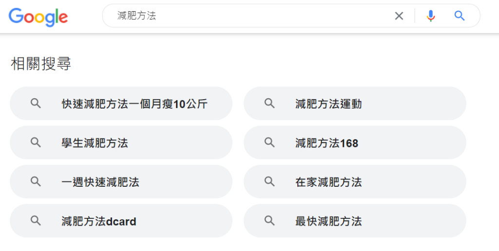 Google 相關搜尋