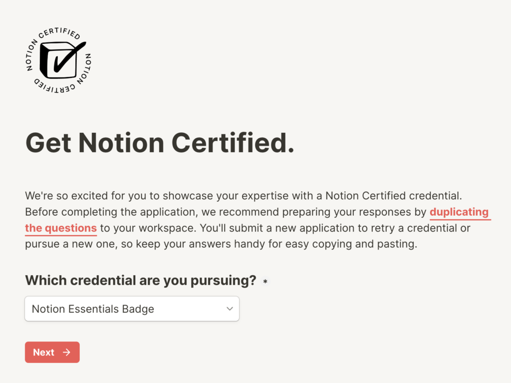 【Notion 官方認證】Notion Essentials Badge 初階認證怎麼申請？該準備什麼？詳細通過流程紀錄分享 5