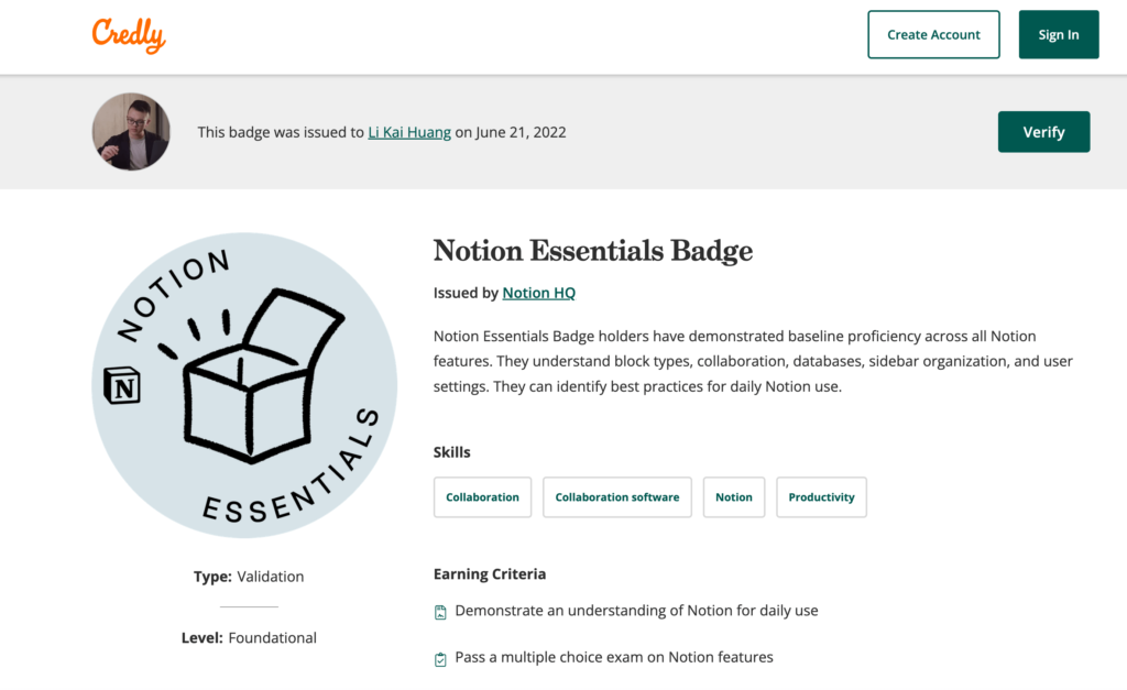 【Notion 官方認證】Notion Essentials Badge 初階認證怎麼申請？該準備什麼？詳細通過流程紀錄分享 17