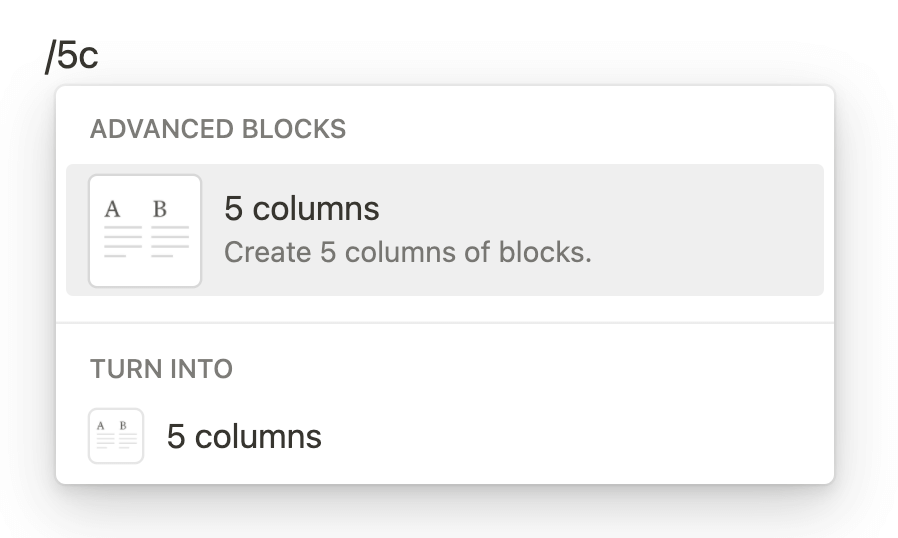 【Notion 基礎功能】使用 Column 語法直接設定多欄位並排。Toggle List 、 Template Button 也適用! 3