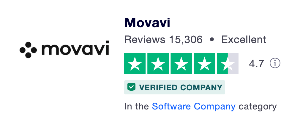 Movavi 在 Trustpilot 的評價
