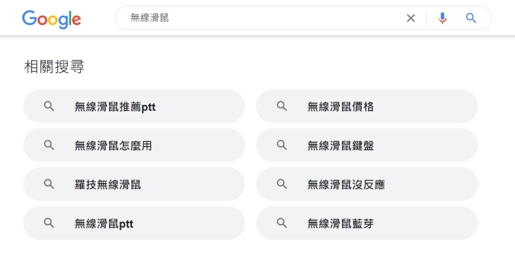Google 相關搜尋