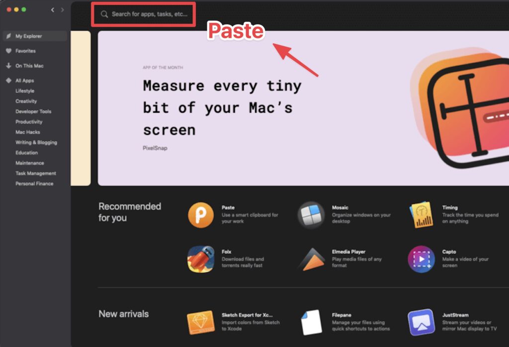 搜尋「Paste」並完成下載!