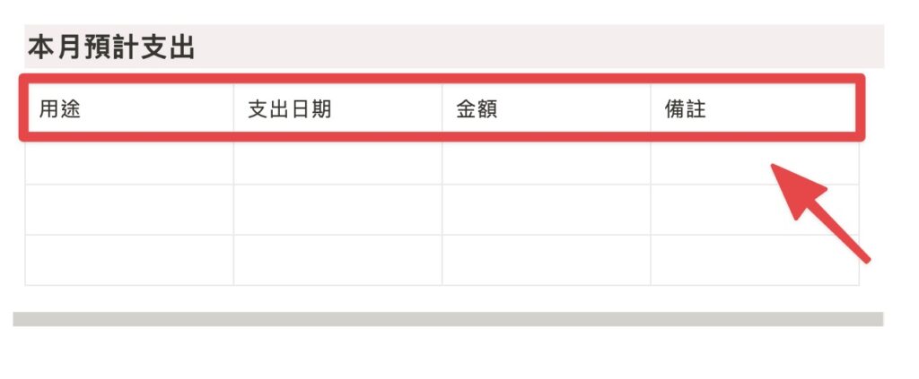 新增表格文字