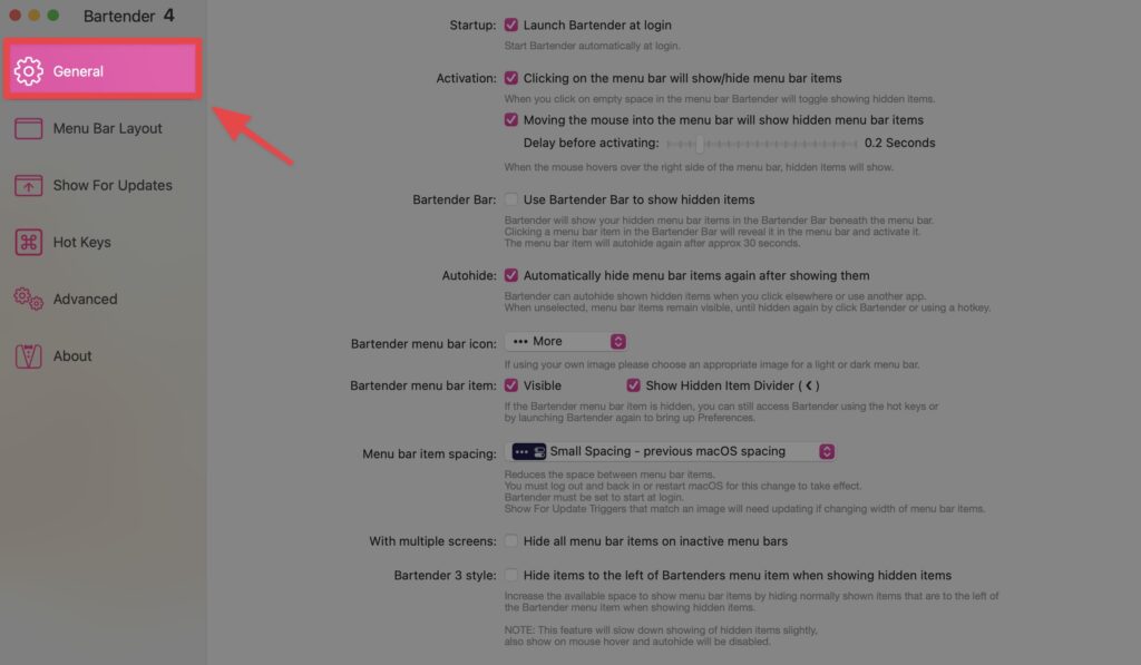 在設定中,選擇「General」