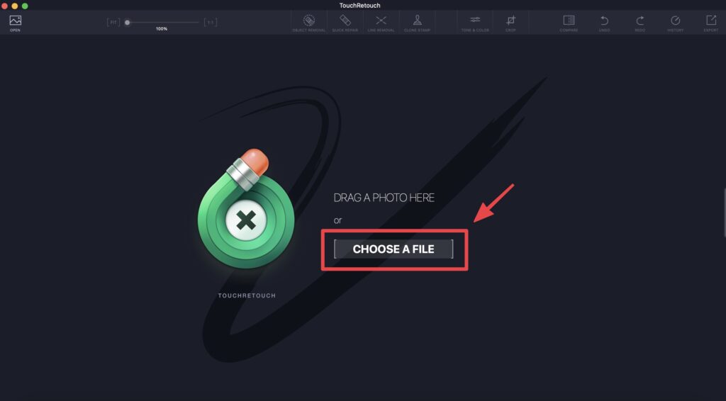點擊「Choose a File」將照片匯入