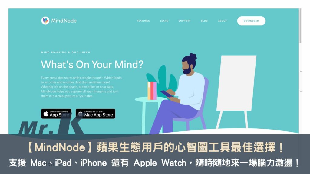 【MindNode】蘋果生態用戶的心智圖工具最佳選擇！支援 Mac、iPad、iPhone 還有 Apple Watch，隨時隨地來一場腦力激盪！