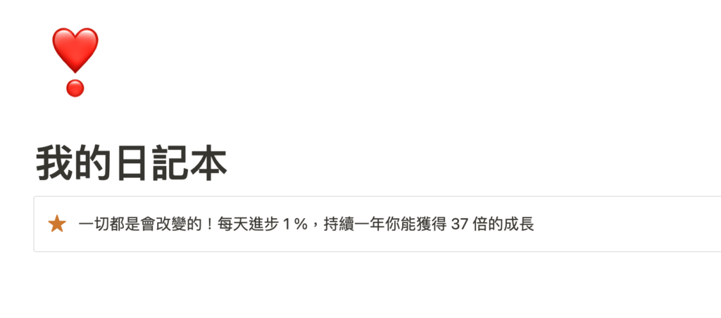 日記頁面的基本設定就完成了!