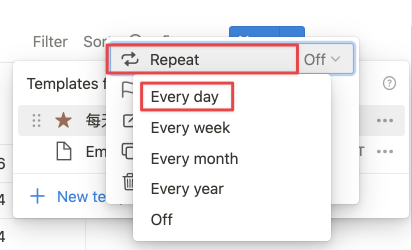 選擇「Repeat」,並點選「Everyday」