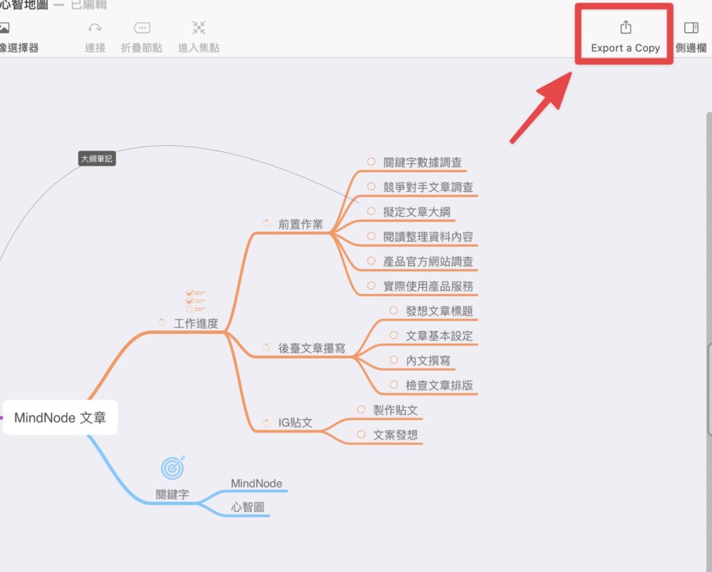 點擊右邊「Export a Copy」