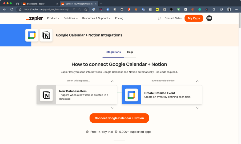 如何將 Google Calendar 串接 Notion 日曆?用 Zapier API 自動同步新增/更新/刪除行程與任務 14