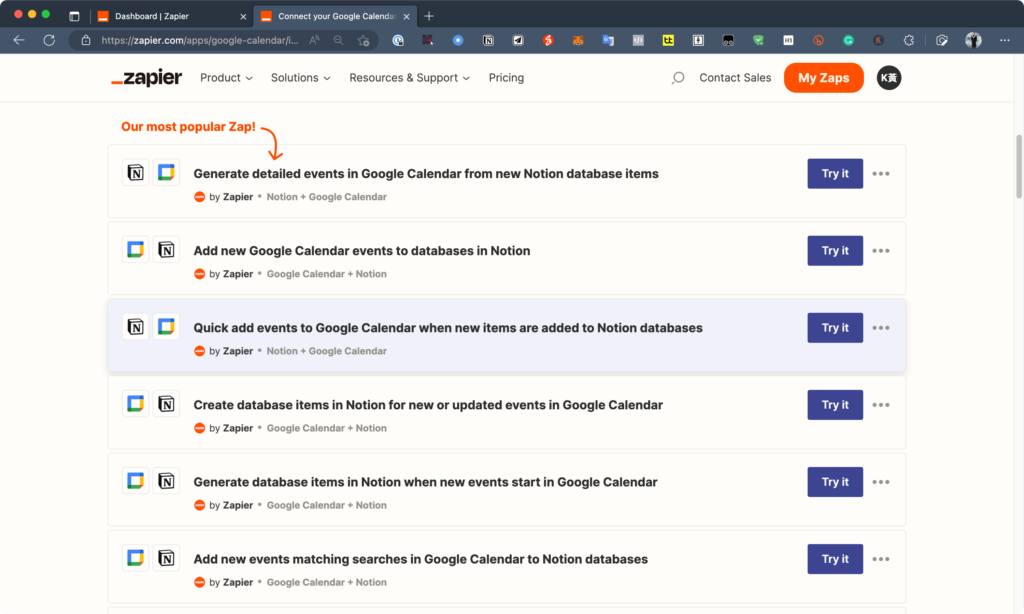 如何將 Google Calendar 串接 Notion 日曆?用 Zapier API 自動同步新增/更新/刪除行程與任務 15