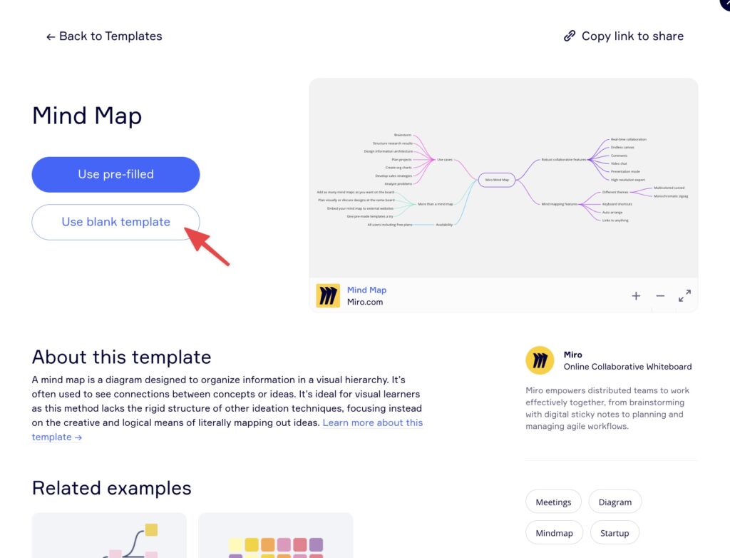 點擊「Use blank template」從空白畫布開始編輯