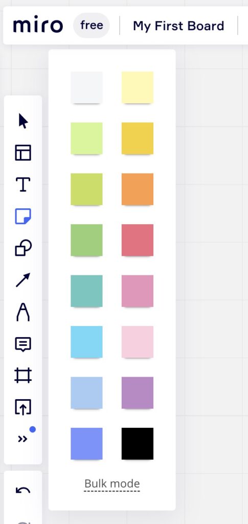 選擇便利貼的顏色