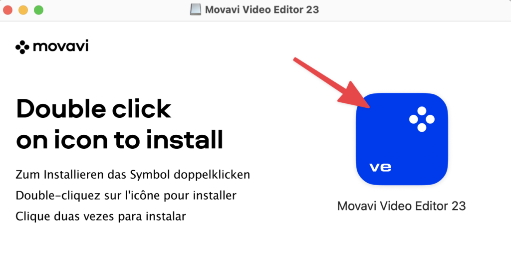 雙擊圖中的 Movavi 軟體 icon