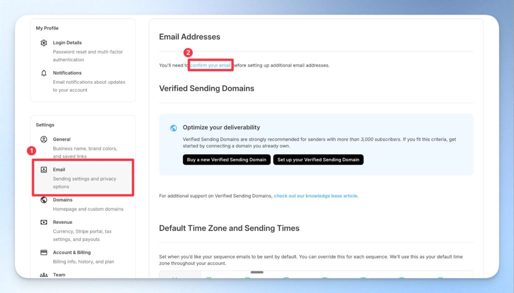 點擊左邊欄位的「Email」