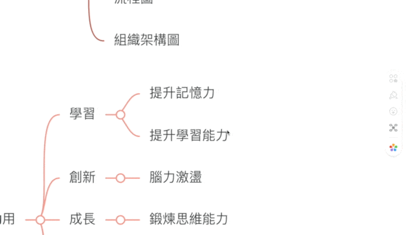 選擇節點,點擊右邊選單的笑臉按鈕