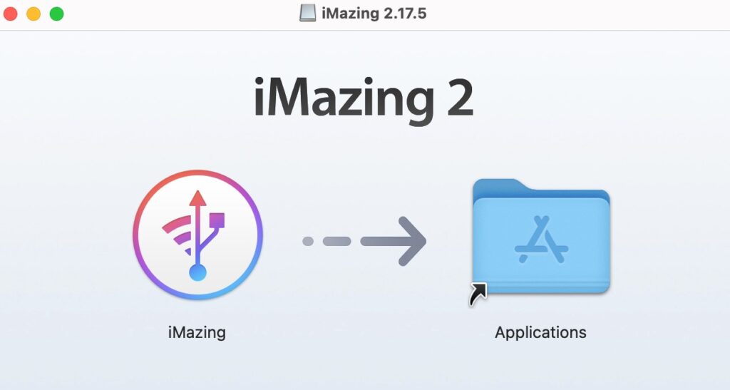 將 iMazing 拖曳到應用程式資料夾