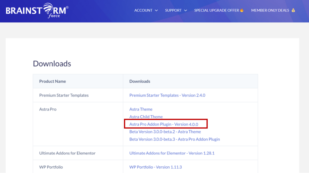 點擊下載「Astra Pro Addon Plugin」安裝檔,檔案為 .zip 檔