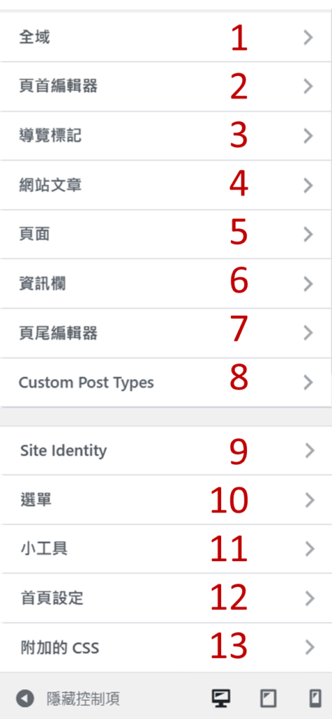 Astra 自訂樣式功能介紹