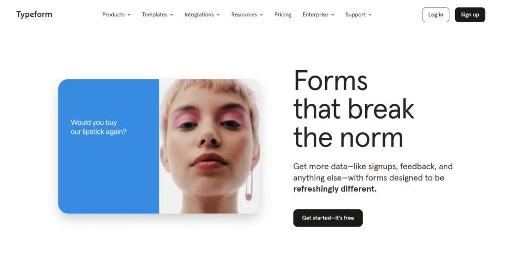 Typeform 免費問卷平台