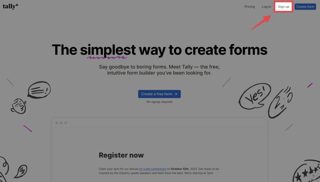 點擊下方按鈕進入到官網,點擊「Sign up」