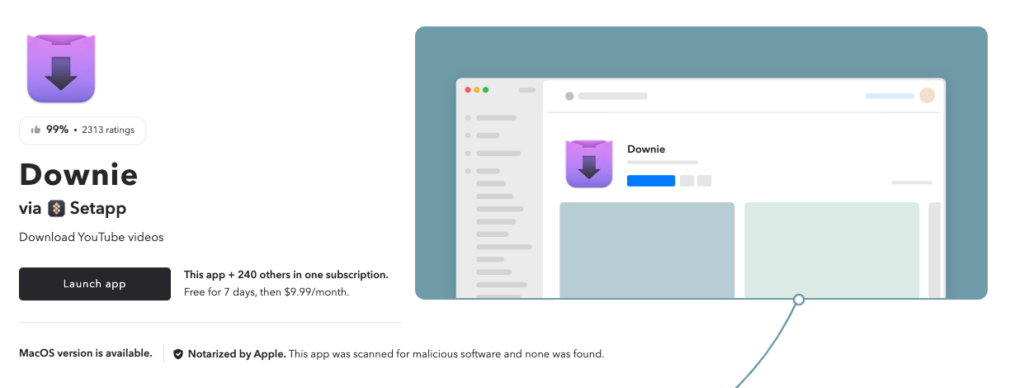 Downie 是一款支援 MacOS 系統的影片下載工具