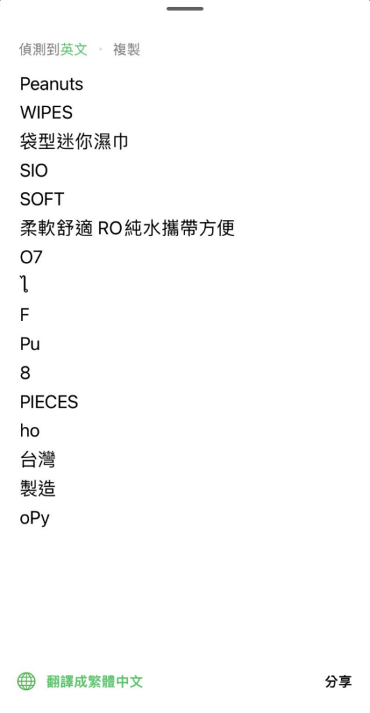 開啟圖片下方的文字區塊,點擊下方「翻譯成繁體中文」