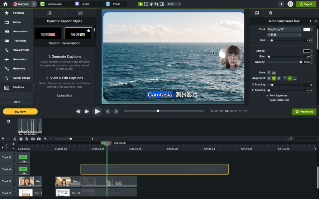 Camtasia 介面