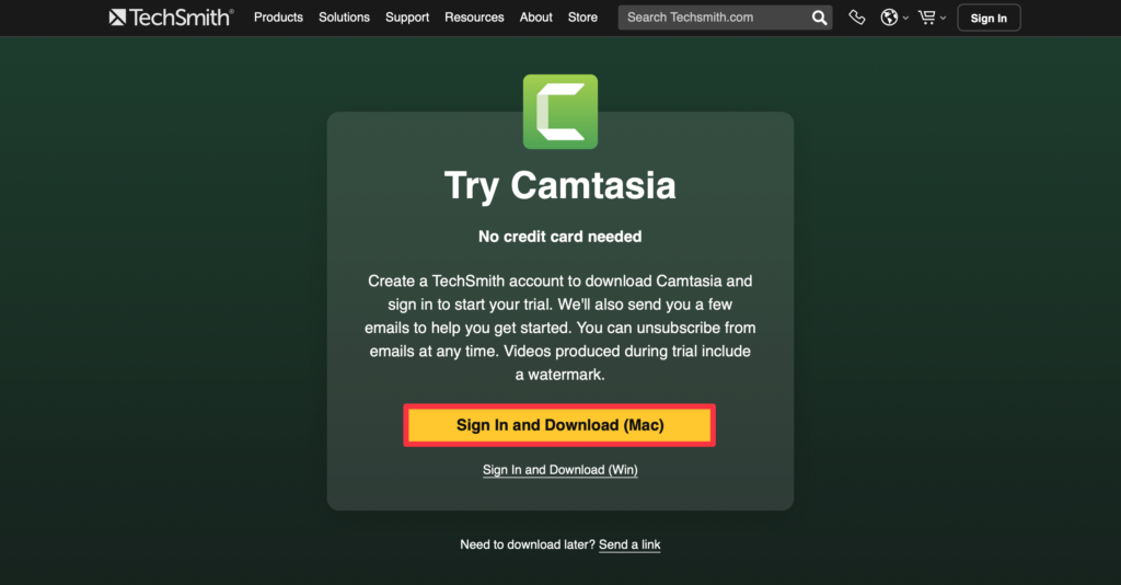 Camtasia 免費試用版下載教學