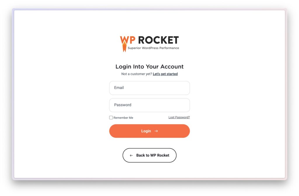 WP ROCKET 輸入帳號密碼