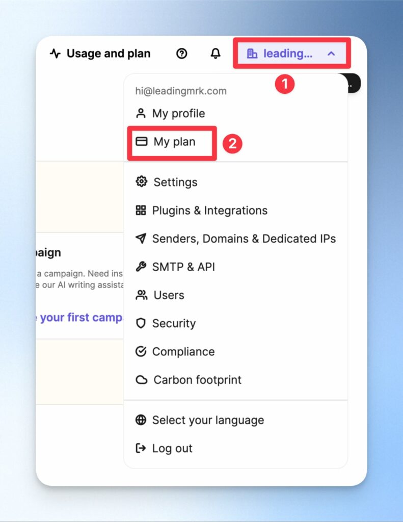 選擇 My plan
