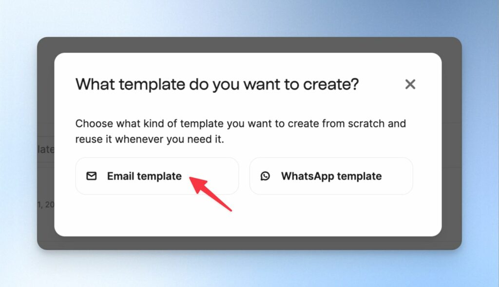 Email template