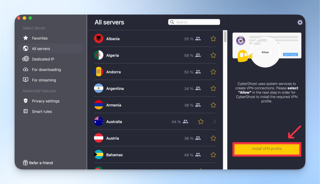 CyberGhost VPN 電腦安裝與使用教學