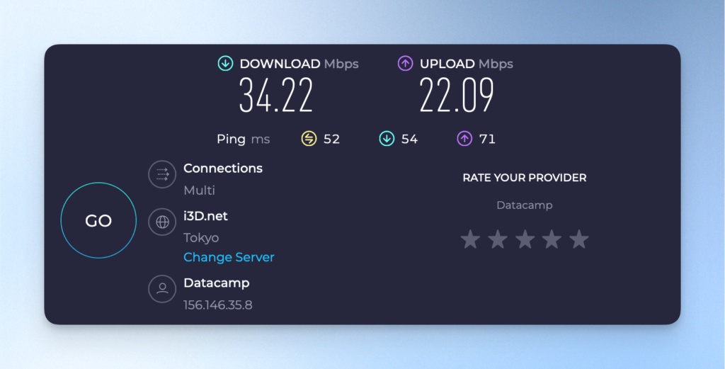 CyberGhost VPN 連線速度實測