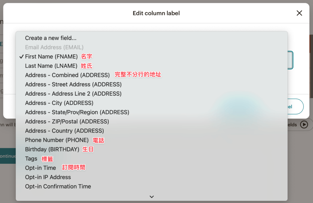 MailChimp 匯入聯絡人教學