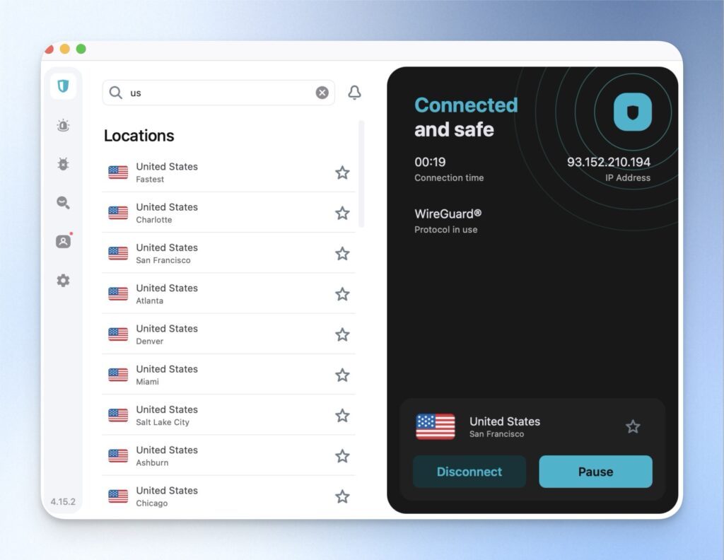 使用 Surfshark VPN 連線到美國