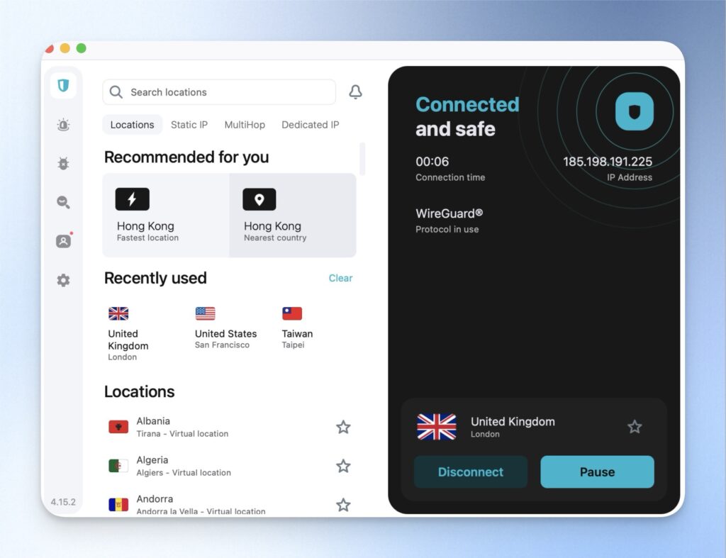使用 Surfshark VPN 連線到英國