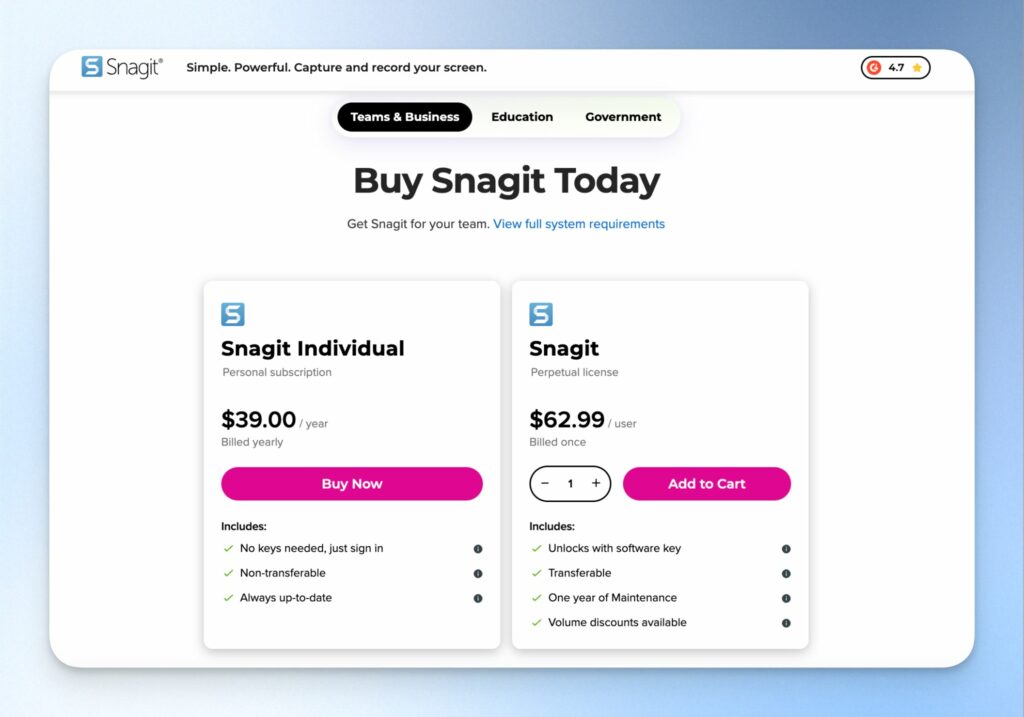 Snagit 方案
