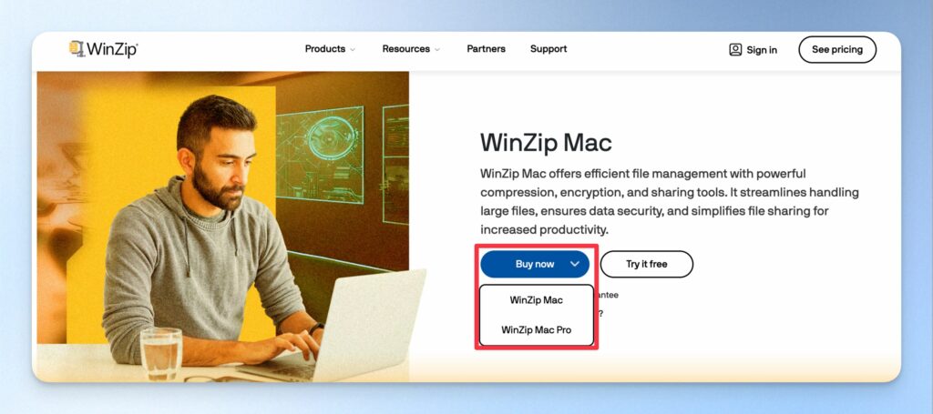 購買 WinZip 教學