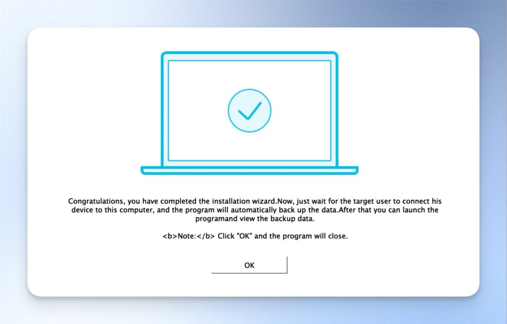 出現下方畫面就代表完成串接，點選「OK」